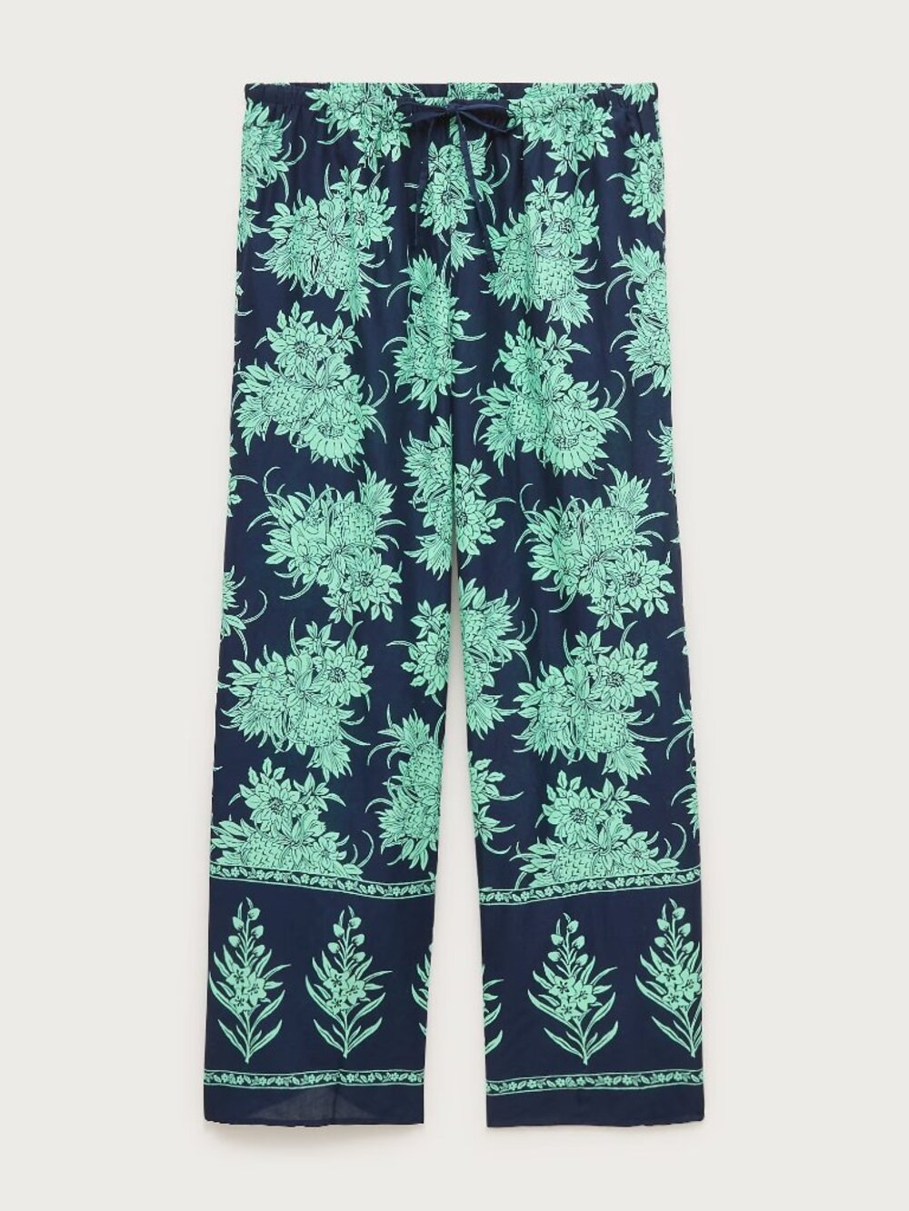 J.Crew Drawstring Beach pant/summer pant in pineapple print